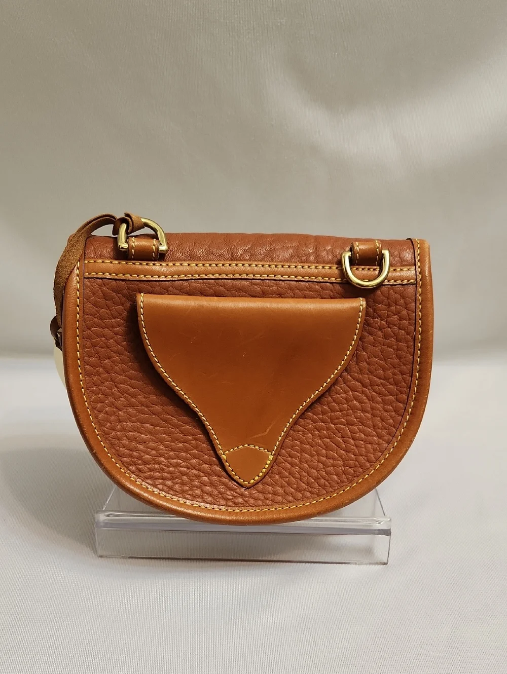 Vintage Dooney & Bourke Leather Calvery Mini Belt Bag Crossbody Bag - Picture 3 of 16